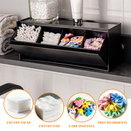 Wall Mount Flip Divider Storage Boxes 3 Pack Mix