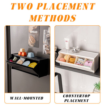 Wall Mount Flip Divider Storage Boxes 3 Pack Mix