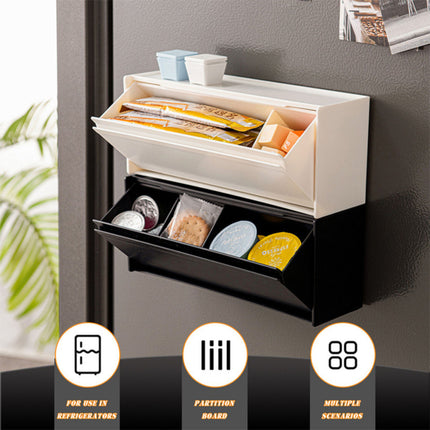 Wall Mount Flip Divider Storage Boxes 3 Pack Mix