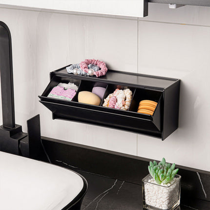 Wall Mount Flip Divider Storage Boxes 3 Pack Mix