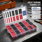 3 to 1 Dual Wall Heat Shrink Tubing Kit 400pcs Black Red