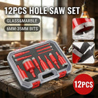 12 Piece Diamond Hole Saw Set 6mm to 35mm Glass Marble