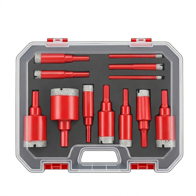 12 Piece Diamond Hole Saw Set 6mm to 35mm Glass Marble