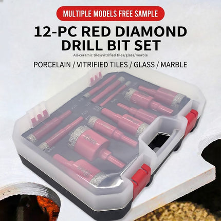 12 Piece Diamond Hole Saw Set 6mm to 35mm Glass Marble