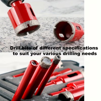 12 Piece Diamond Hole Saw Set 6mm to 35mm Glass Marble