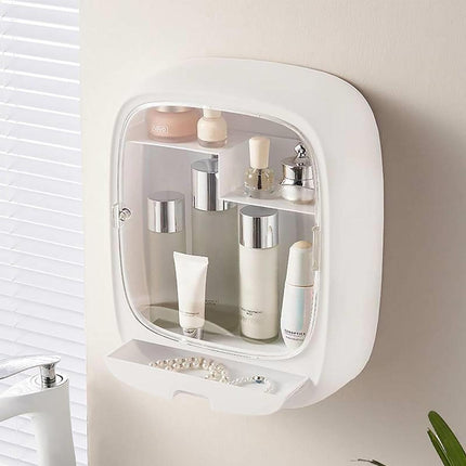 Wall Mounted Vanity Shelf Bathroom Sink Organizer Storage Box for Bathroom