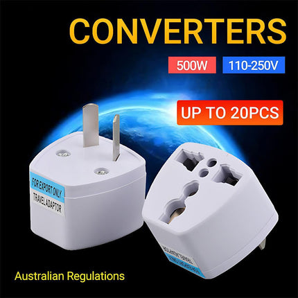 3/6/12/20Pcs Au Universal Power Plug Adapter Outlet Converter Uk/Us/Eu/Cn To