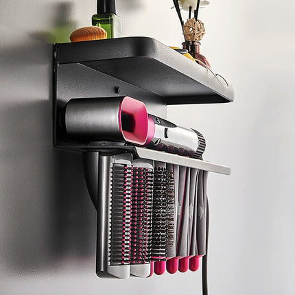 Wall Mounted Hair Styler Storage Rack for Dyson Airwrap No Drill Aluminium Holder