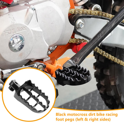 1 Pair Child Car Front Foot Pedal Wide Pegs Adjustable Black Safety Accessory Kit
