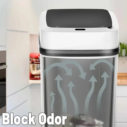 Automatic Sensor Trash Bin 12L Motion Kitchen Rubbish Can Touchless White