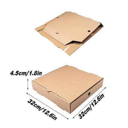 50pcs 12 Inch Pizza Boxes Disposable Cardboard Takeaway Packaging Storage Boxes