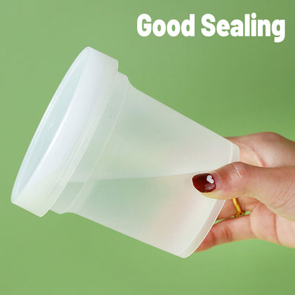 50pcs Dessert Packing Boxes 300ml 500ml Clear Takeout Cup Containers for Cake