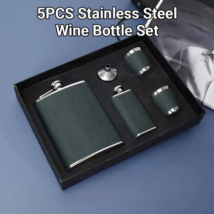 Stainless Steel Hip Flask Portable Wine Pot Flat Pocket Bottle Outdoor Travel
