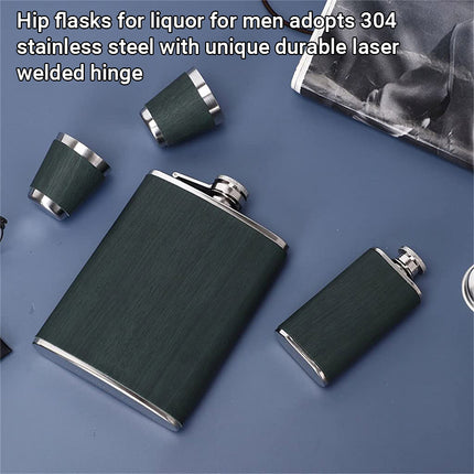 Stainless Steel Hip Flask Portable Wine Pot Flat Pocket Bottle Outdoor Travel