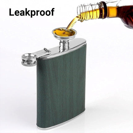 Stainless Steel Hip Flask Portable Wine Pot Flat Pocket Bottle Outdoor Travel