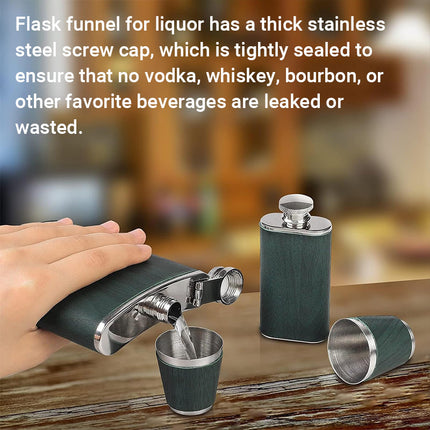 Stainless Steel Hip Flask Portable Wine Pot Flat Pocket Bottle Outdoor Travel