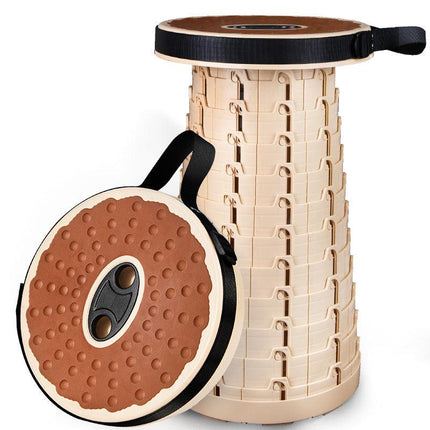 12 Tier Folding Portable Stool Adjustable Retractable Travel Outdoor Chair