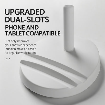 Adjustable Height 18 to 26cm Headphone Stand White Stable for Gaming Desk Use