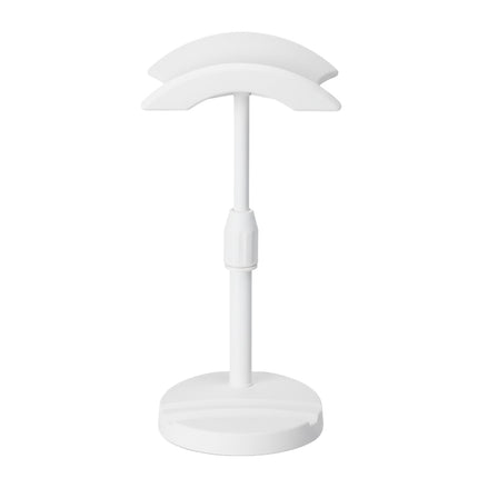 Adjustable Height 18 to 26cm Headphone Stand White Stable for Gaming Desk Use