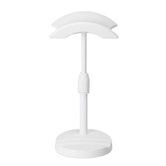 Adjustable Height 18 to 26cm Headphone Stand White Stable for Gaming Desk Use