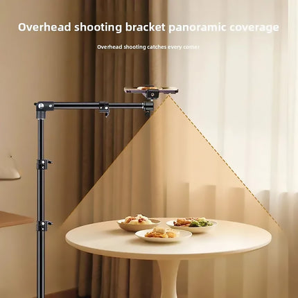 2.2m Adjustable Overhead Shooting Stand For Phone Camera DSLR Video Live Use