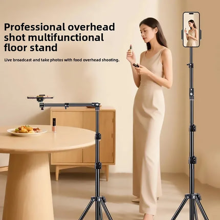 2.2m Adjustable Overhead Shooting Stand For Phone Camera DSLR Video Live Use