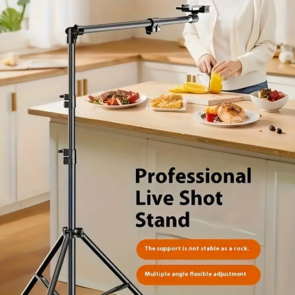 2.2m Adjustable Overhead Shooting Stand For Phone Camera DSLR Video Live Use