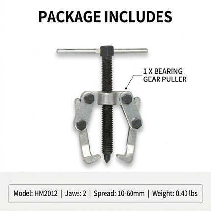 2 Jaw Bearing Gear Puller 10 to 60mm 2 Ton