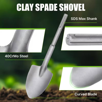 SDS MAX Spade Chisel Bit Semicircle Shovel Concrete Digging Demolition Hammer