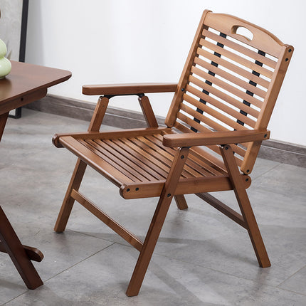 Bamboo Portable Foldable Chair With Backrest Breathable Sturdy Easy Storage