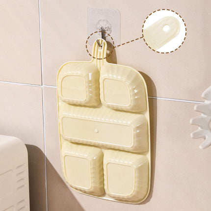 Beige 5 Compartment Prep Trays 16 Pack 27cm PET