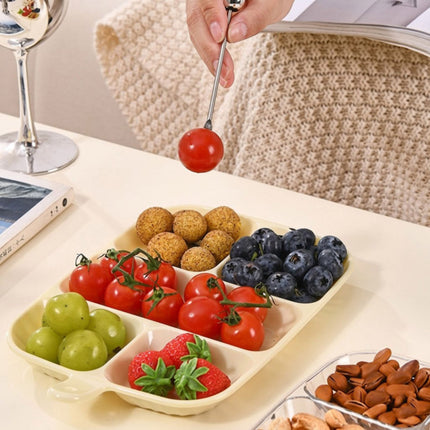 Beige 5 Compartment Prep Trays 16 Pack 27cm PET