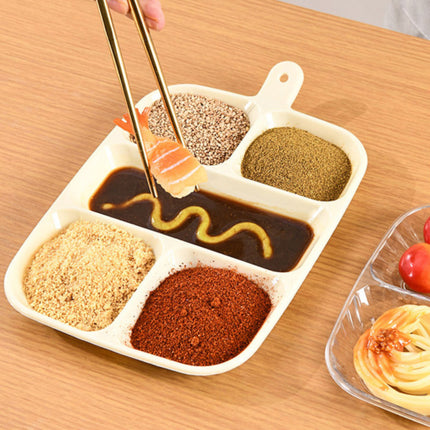 Beige 5 Compartment Prep Trays 16 Pack 27cm PET