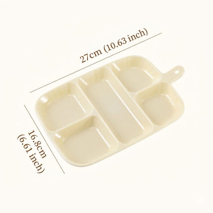 Beige 5 Compartment Prep Trays 16 Pack 27cm PET