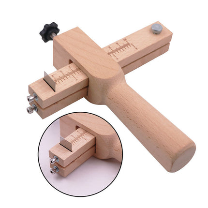 Wooden Leather Strip Cutter Belt Cord Cutting Tool For Craft Rope Making Work