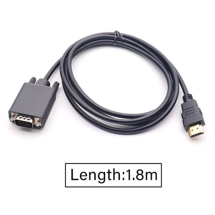1.8m 1080P HDMI to VGA Gold Plated Adapter Cable for HDTV HD LCD