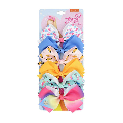 6Pcs Signature For Jojo Siwa Bows Girls Fashion Hair Accessories Party Gift