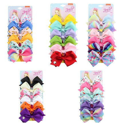 6Pcs Signature For Jojo Siwa Bows Girls Fashion Hair Accessories Party Gift