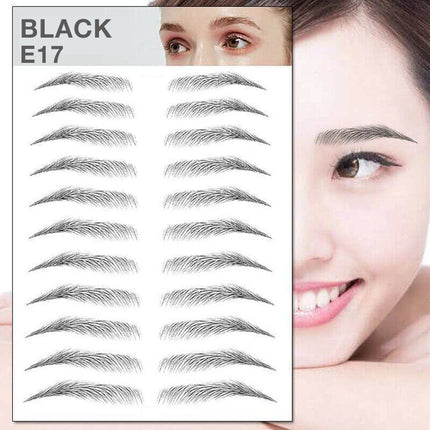 3D Waterproof Eyebrow Tattoo Sticker Hair-Like Natural Brows for Sparse Eyebrows