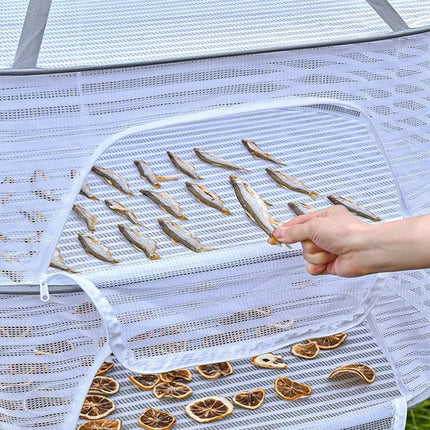 2/3 Tier Foldable Household Drying Rack Basket for Balcony Laundry Storage