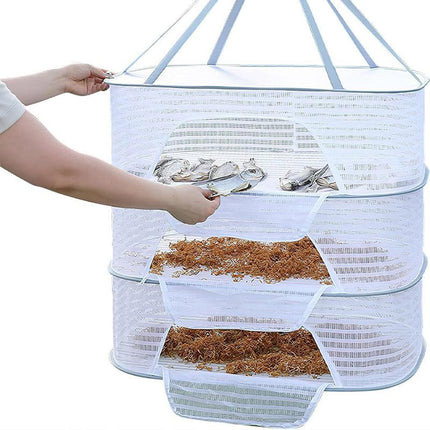 2/3 Tier Foldable Household Drying Rack Basket for Balcony Laundry Storage