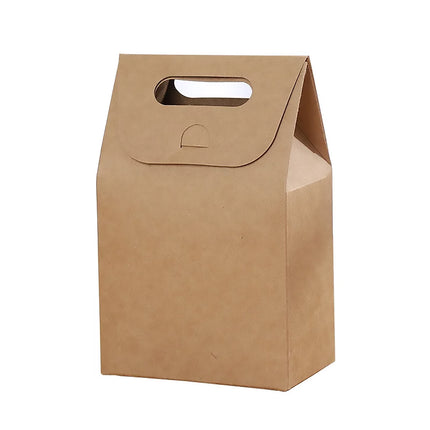50PCS Portable Kraft Paper Gift Boxes For Birthday Holiday Gift Wrapping Storage