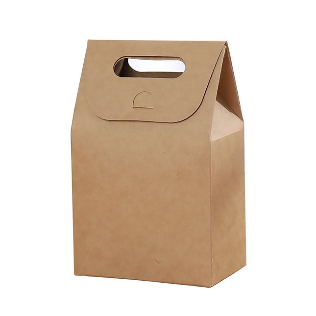 50PCS Portable Kraft Paper Gift Boxes For Birthday Holiday Gift Wrapping Storage