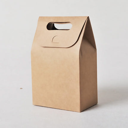 50PCS Portable Kraft Paper Gift Boxes For Birthday Holiday Gift Wrapping Storage