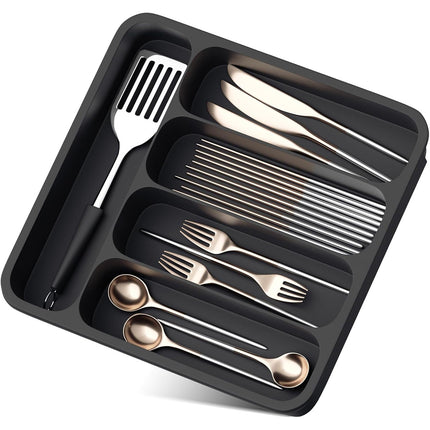 Expandable Cutlery Drawer Organizer Adjustable 6 Slot Kitchen Utensil Tray