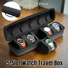 Watch Storage Bag 5 Slot Portable Case Travel Watch Roll Organizer for Men Women