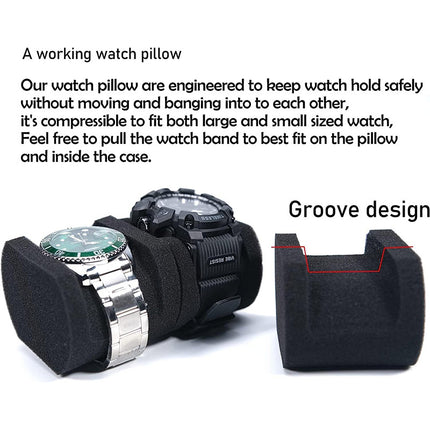 Watch Storage Bag 5 Slot Portable Case Travel Watch Roll Organizer for Men Women