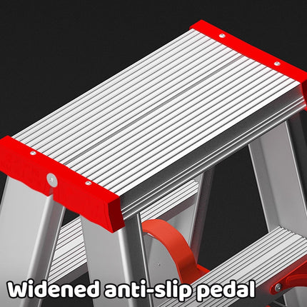 Aluminum 5 Step Folding Ladder Lightweight Stable Frame for Home Garage