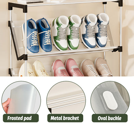5 Tier Slanted Shoe Rack Space Saving Organizer for Entryway Hallway Storage