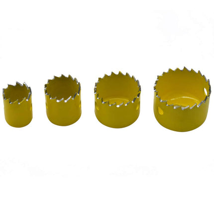 Hole Saw Kit 13 Piece Yellow Case Wood Plastic Gypsum